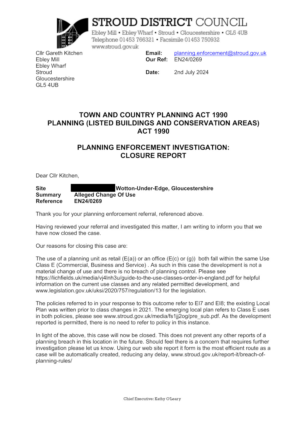 Planning enforcement investigation