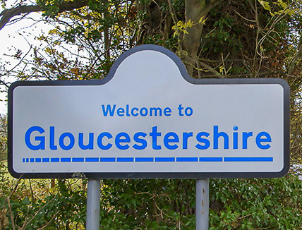 Gloucestershire County Road Sign