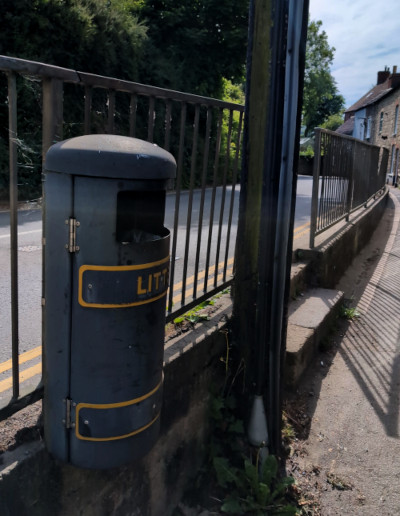 Litter Bin at the top of Little Acre