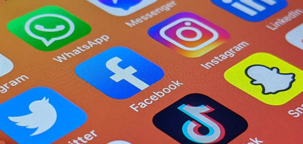 Social Media icon on a smartphone